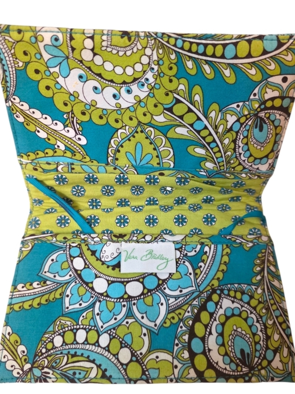 Vera Bradley Retired Paisley Fabric Notebook Cover Planner Sleeve Organizer Blue